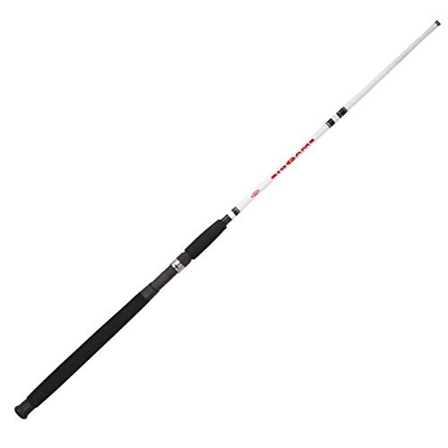 Berkley 7’6” Big Game Casting Rod, One Piece Inshore Rod, 10-20lb Line Rating, Medium Rod Power, Moderate Action, 1/2-3 oz. Lure Rating,Black/White/Red