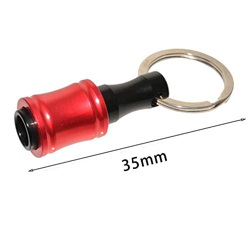 1/4Inch Hex Shank Keychain Extension Bar Aluminum Alloy Screwdriver Bits Holder Extension Bar Drill Screw Adapter Change Keychain Portable #TOP1