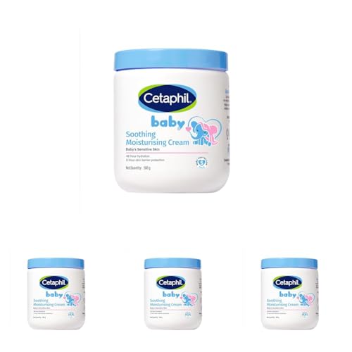 Image of Cetaphil Baby Soothing Moisturising Cream 566 g for Newborns & Babies | 48H Hydration & 8H Skin Barrier Protection | With Glycerin, Sunflower Seed Oil & Sweet Almond Oil | Gentle Face & Body Moisturiser