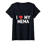 Photo Gallery i love my mema i heart my abuela festa della mamma maglietta con collo a v Photo Gallery i love my mema i heart my abuela festa della mamma maglietta con collo a v