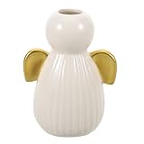 Stabilité assurée : Le vase en céramique Guardian Angel présente une base robuste qui limite les risques de basculement, offrant ainsi décoration de cheminée ou ornement pour chambre d’enfant sûr et adapté aux environnements avec animaux ou jeunes enfants