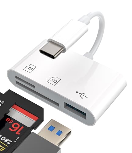 USB C HUB TF Micro SD Card Reader Adapter(3in1)for Apple IPhone15 Pro Max Plus For IPad Type-c 3.0 Port Docking Station Compatible For Samsung Galaxy S21 S22 S23 Ultra Macbook Thunderbolt Dongle Cable