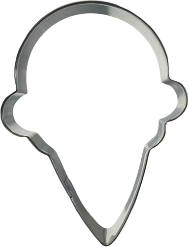 Ice Cream Cone Metal Cookie Cutter Biscuit Cutter Fondant Cake Decorating (4 inch)