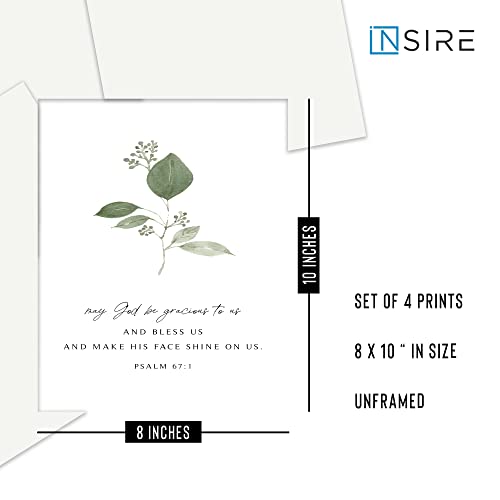 Psalms Scripture Wall Art Christian Wall Art - Bible Verse Wall Art Set Of 4 (8X10") Christian Wall Decor - Bible Scripture Wall Art, , Christian Art Bible Verses Wall Decor, Scripture Artwork - Unframed #TOP6