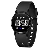 BEN NEVIS Kids Watch for Boys Girls Waterproof Digital Watch for Kids with Pedometer, Vibration Alarm Clock, Stopwatch, Calendar, No App for Ages 5-18