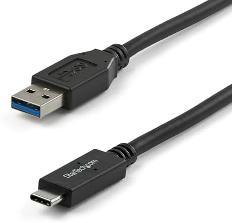 StarTech.com USB to USB C Cable – 1m / 3 ft – 5Gbps – USB A to USB C – USB Type C – USB Cable Male to Male – USB C to USB (USB315AC1M),Black 24