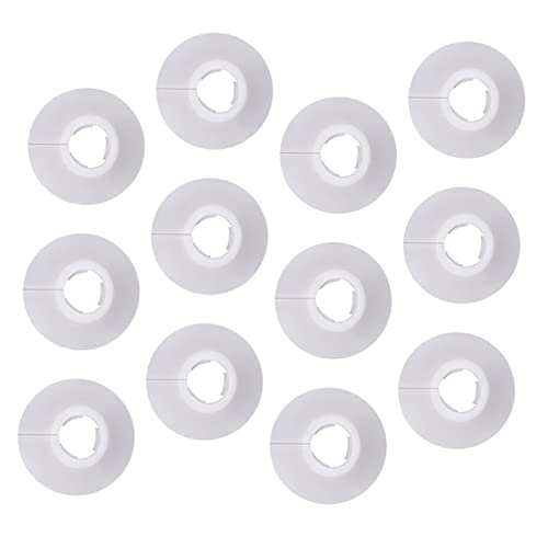 HOMSFOU Cubierta Redonda De Pvc Para Tubería De Pared 16 Tipo Blanca, Tapa De Orificio Funcional Para Radiador, Accesorio Decorativo Para Calefacción, 12 Piezas, Uso Instalación De Tuberías