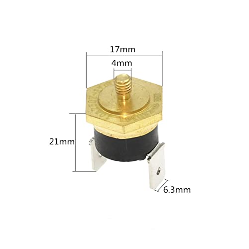 KSD301 interruptor de temperatura bimetálico 10A 250V NC con rosca M4 pack 10 5