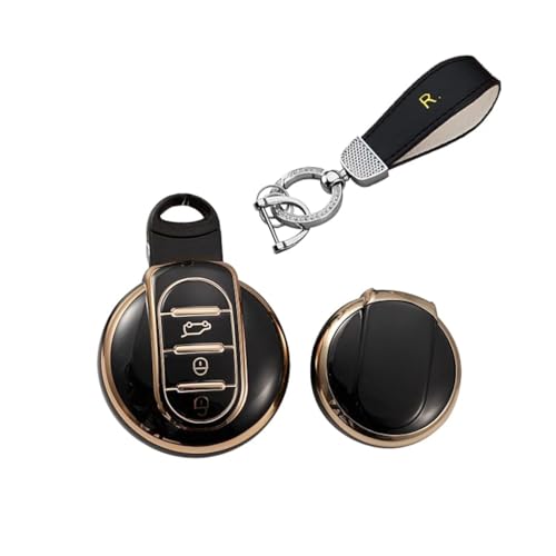 Funda para llavero BMW Mini Cooper F54 Clubman con acabado premium texturizado negro
