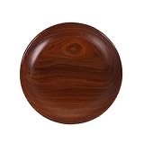 BinZyronic 木製サービングトレイ 大きめ円形 – フルーツやサラダの盛り合わせに適した自然素材の食器 (11*11cm)