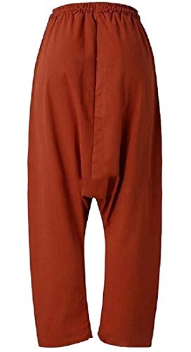 Calça harém feminina elástica macia CRYYU super calça calça harém ioga modal pilates, 1, Medium