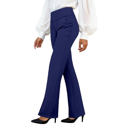 Pantalon decontracte taille haute a enfiler avec une fluidite premium