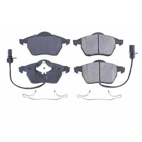Image of PowerStop Front Brake Pads for Audi A4 1999-06 |A4 Quattro 1999-06 |A6 1998-04 |A6 Quattro 1998-04 |Volkswagen Passat 1998-05 - Z17 Ceramic Brake Pads with Installation Hardware, 17-840