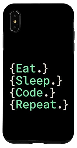 Eat Sleep Code Repeat �\�t�g�E�F�A�J���� �X�}�z�P�[�X iPhone XS Max �p