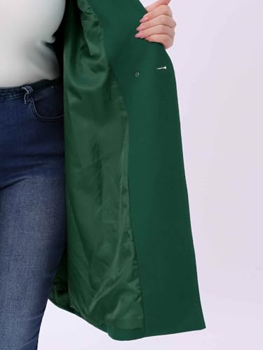 Image of Agnes Orinda Women Plus Size Lapel Double Breasted Belted Winter Coats