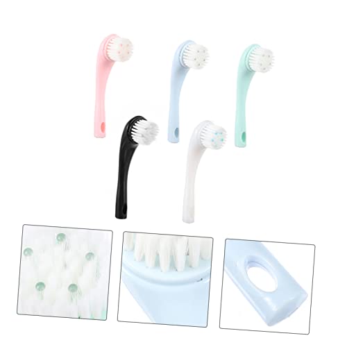 Brosse de nettoyage pour visage manuel douceur exfoliant Ipetboom 5pcs