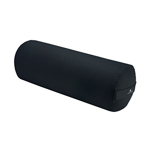 Image of Hugger Mugger Round Yoga Bolster - Firm Round Shape, Higher Profile, Great Under Knees, Soft Support, Handmade in The USA