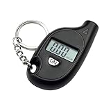 CABLEPELADO - Manómetro Digital para Neumáticos Negro | Medidor de Presión Electrónico con Pantalla LCD Retroiluminada | Incluye Medidor de Profundidad de Banda de Rodadura