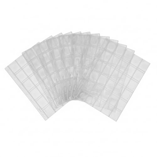 Imagen de DOJA Barcelona Hojas para Monedas Diseño Ideal Pack 12-480 Bolsillos Fundas Compatibles Carpetas Anillas Estándar Organizador de Monedas