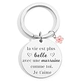 STARKET Cadeau Marraine Noel Porte Clef Marraine Cadeau Demande...