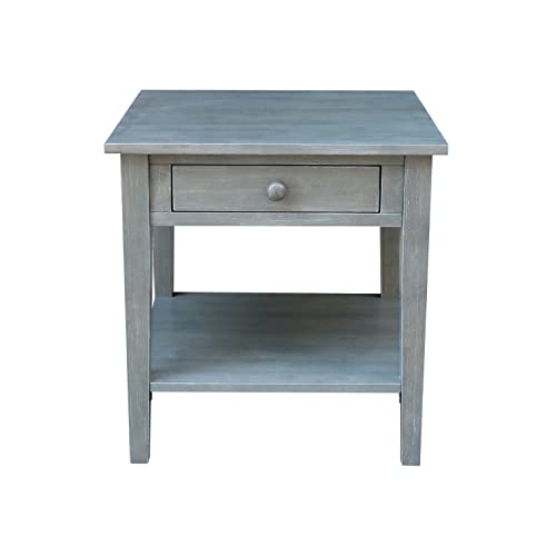 Ic International Concepts End Table, Antique Washed Heather Gray #TOP2