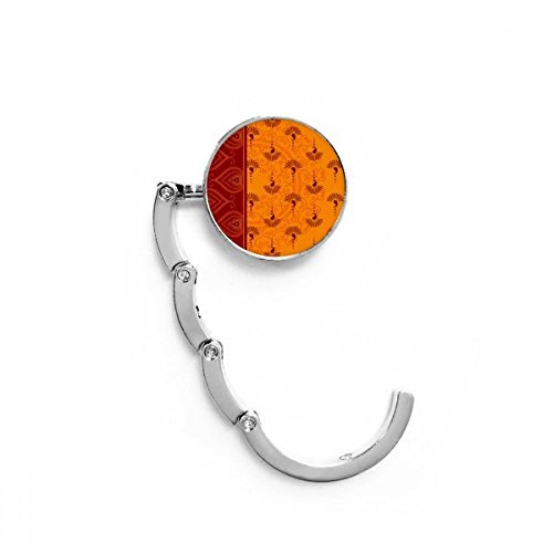 Porte pliable 4,4 x 4,4 cm avec crochet sac pliable orange contre les sols sales de bureau