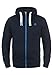 Produktbild !Solid Benn High-Neck Herren Sweatjacke Kapuzenjacke Hoodie Mit Kapuze Reißverschluss Und Fleece-Innenseite, Größe:S, Farbe:Insignia Blue (1991)