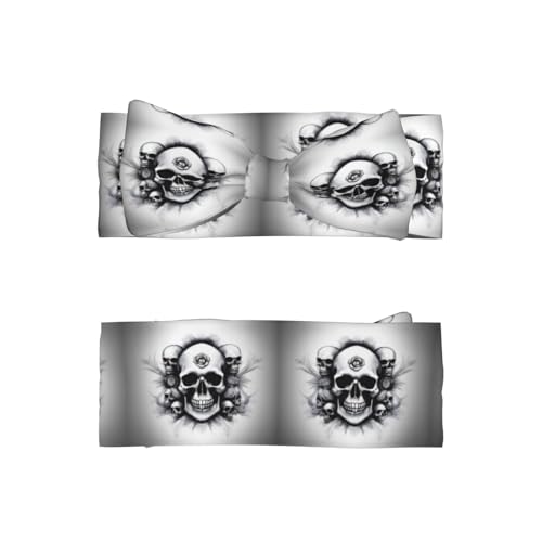 skulls Picture Baby Bow Headband Stretchy and Soft for Newborns, Infants, Toddlers, and Kids Girls2