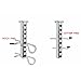 Heavy Duty Adjustable Clevis Pin ,Fastener Tool Size 1/4 x 2inch Zinc Steel 8 Holes W/ Matching R- Clip (10)