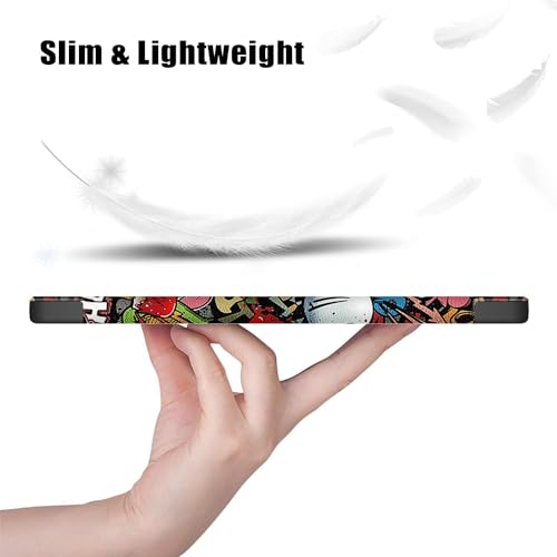 Image of ProElite Case Cover for Apple iPad (A16) 11th /10th Generation (2025 /2022), Transparent case Cover with Pencil Holder for iPad 11th /10th Gen 2025 /2022, Hippy