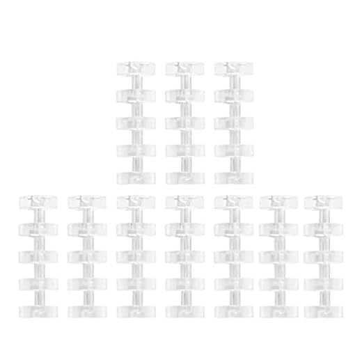 STOBOK 10Pcs Twin Loop Wire Bindning Fem- Hål Bok Loose Leaf Binder Ringar Plast Comb Binding Spinnes Spiral Bindning Spol För Anteckningsbok