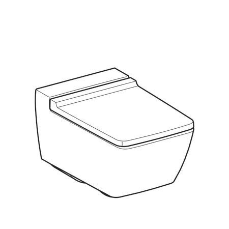Geberit - Cuvette WC suspendue avec abattant - WC suspendu rimfree sans bride XENO² caréné avec abattant frein de chute -