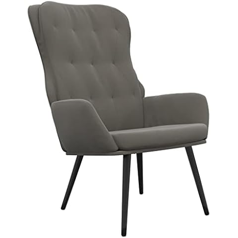 vidaXL Silla de Relajación Terciopelo Gris Oscuro Cover