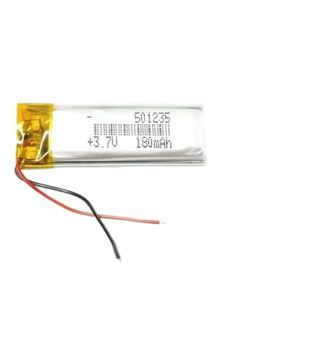 Batería recargable 501235 3,7V 180 mAh de polímero de litio LiPo para reemplazo y proyectos DIY