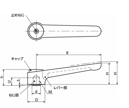 鍋屋バイテック テンションレバー めねじ LFDF LFDF-120-M10-SG