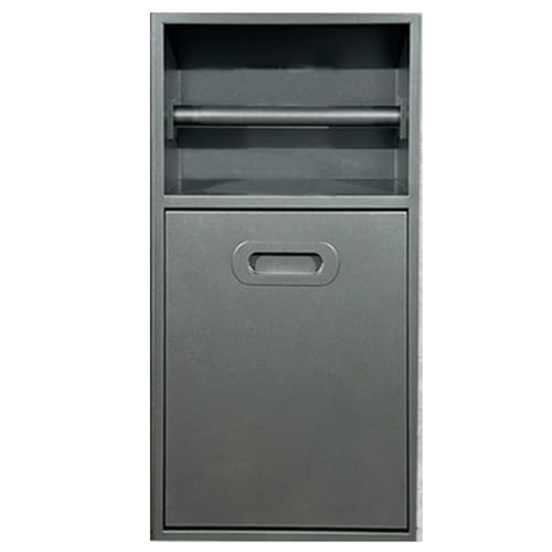 LFONDIGE Rectangle Shower Shelves Niche, Recessed Bathroom Shelves, Water Proof Toilet Paper Holders, Storage Cabinets with Door for Kitchen Bath Fixtures(Gray,20X50X14cm)