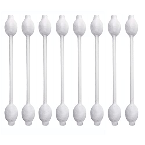 300pcs CGR Baby Safety Cotton Swabs with Large Tips for Newborn, Babies, Kids, Children, 100% Organic Cotton, White Paper Sticks, 5 Pack of 60 Swabs Total(5 Paper Boxes)