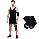 SURGICALMED - Pack de 2 Mangas de compresión de gel para terapia frío/calor – diseño deslizante 360° material ultrasuave 100% a prueba de fugas – portátil – talla L para codo, brazo, tobillo, rodilla