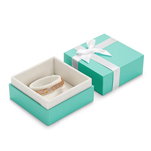 Oirlv Vintage Velvet Bracelet Gift Box Jewelry Bangle Gift Box with Ribbon for Wedding, Engagement, Proposal, Birthday and Anniversary - Image 3