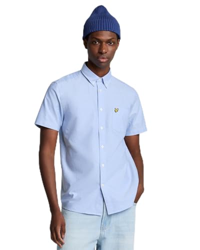 Image of Lyle & Scott SS Woven Shirts Short Sleeve Oxford Shirt X41 Riviera, XS