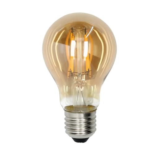 Jandei - Bombilla LED Filamento de 3,5W, Rosca E27 Edison, Vintage, Acabado Cristal ámbar, 2200K, 480 lúmenes. Decorativa, Elegante, No Regulable, Dimensiones: 6 cm x 11 cm