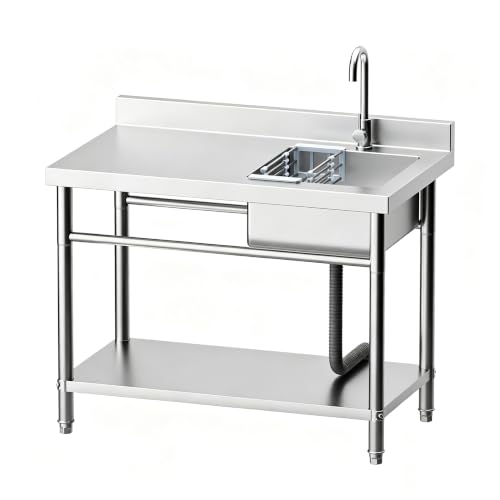 PurezmMoto Utility Sink Freestanding Single Bowl...