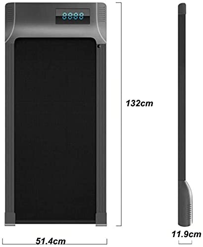 Image of Motorised Treadmill, Under Desk Treadmill Portable Walking Running Pad Flat Slim Machine with Remote Control and LCD Display for Home Office Gym Use, Installation-Free