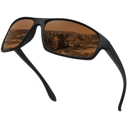 Image of Polarized Sports Sunglasses for Men UV Protective Unbreakable Frame Driving Cycling Fishing Sun Glasses