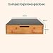 Imagen de Avilia Dispensador de cápsulas de bambú con 2 cajones para cápsulas de cápsulas de té y azúcar Cajón porta cápsulas