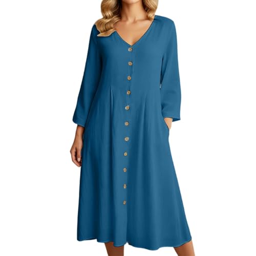 Robe en lin avec taille haute idéale pour vos sorties d'été