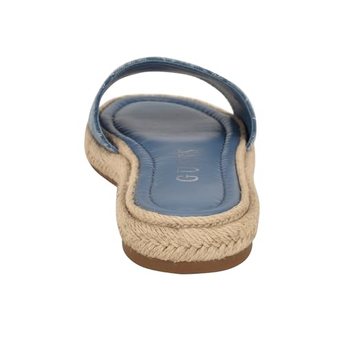 Guess Women's Katic Sandal, Medium Blue Denim Logo 420, 92