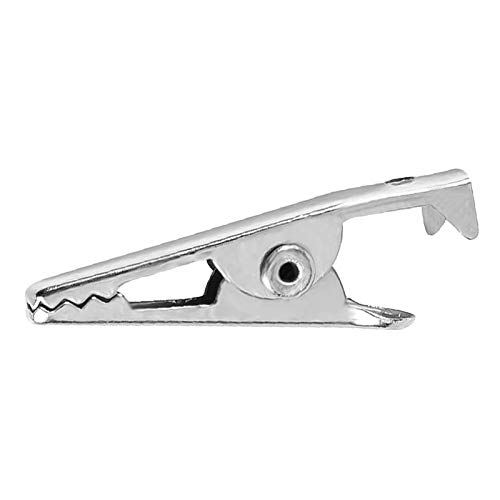 Xuzxinze 100PCS 1.06IN / 27mm Mini Metal Alligator Clips, Crocodile Clamps Silver Tone Plated Line Spring Clamps - Image 2
