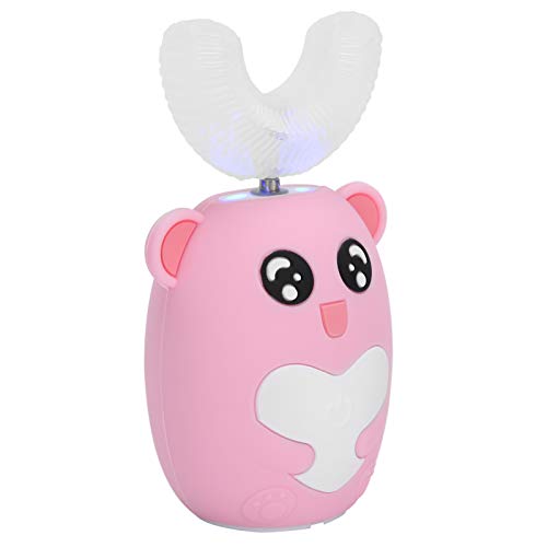 Brosse à dents automatique pour enfants, brosse à dents électrique automatique en silicone en forme de U pour étudiant adolescent de 2 à 12 ans, nettoyage par minuterie 60S et 3 modes