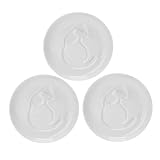 VALICLUD 3 Stück Teiliges Keramik Saucier Kleine Runde Teller aus Hochwertiger Keramik Vielseitig für Haushalt und Restaurant für Sojasauce Essig Dips und Gewürze Weiß